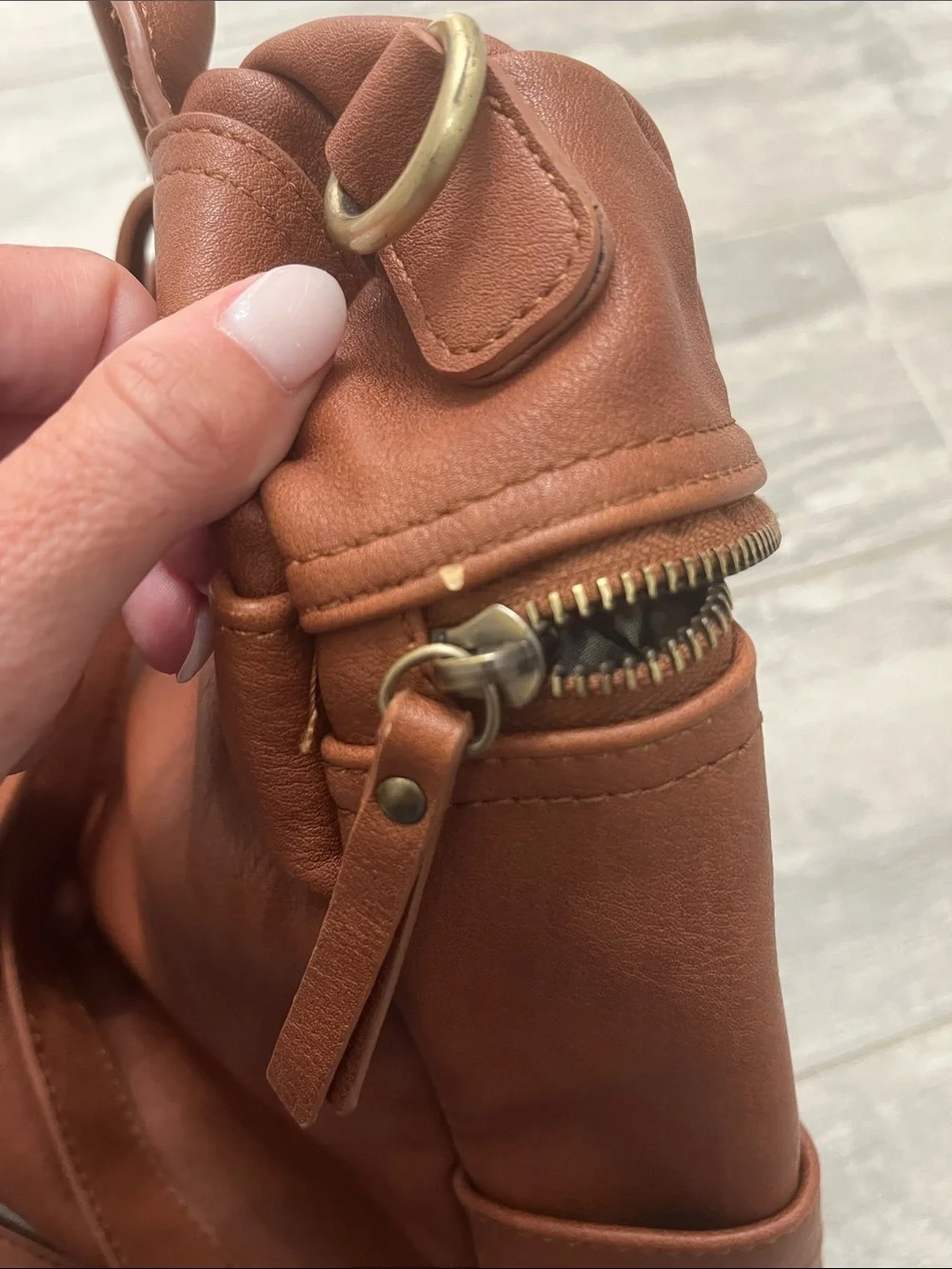 Miztique Casual Leather Backpack in Brown